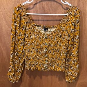 American Eagle Long Sleeve Crop Top